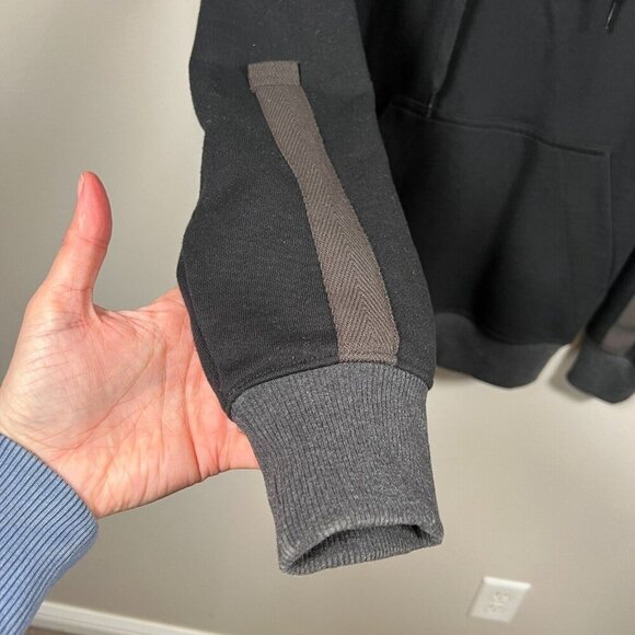 G Star Raw Logo Tape Hooded Sweater Sweatshirt Unisex Size XS Black Hoodie - Picture 7 of 15